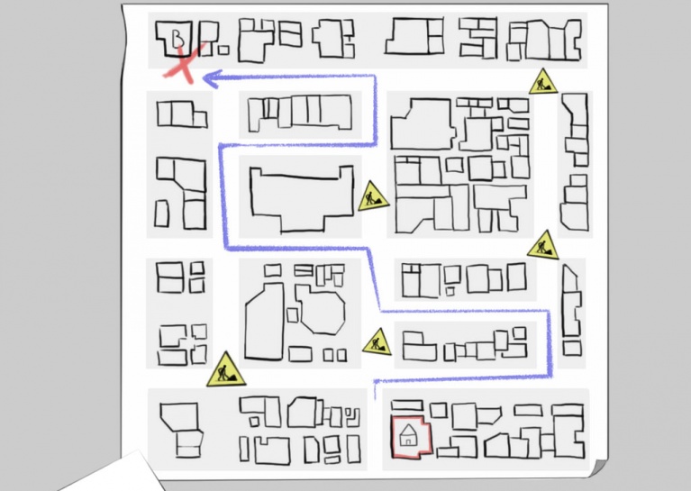 capture du jeu Another day : plan de la ville 