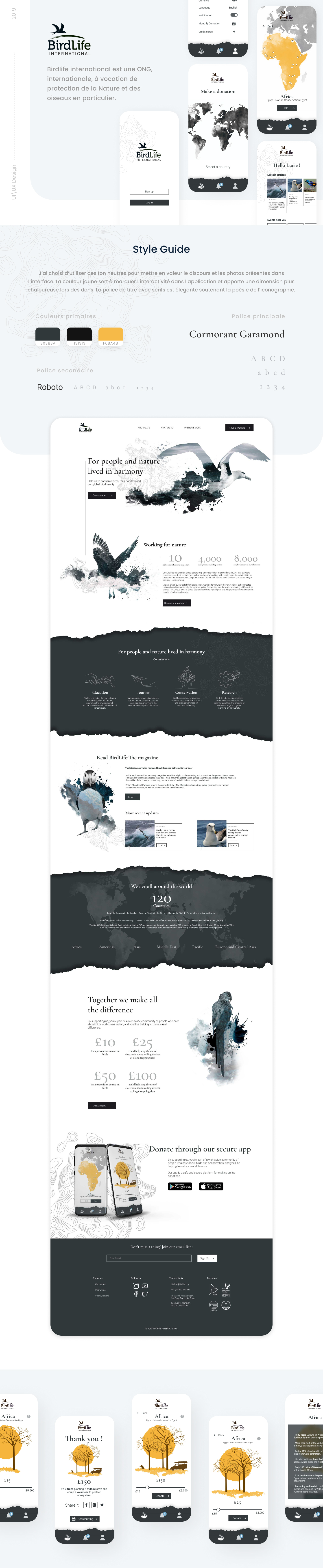 presentation du contexte du projet, du style guide imaginé (police, couleur), présentation de la maquette web et mobile