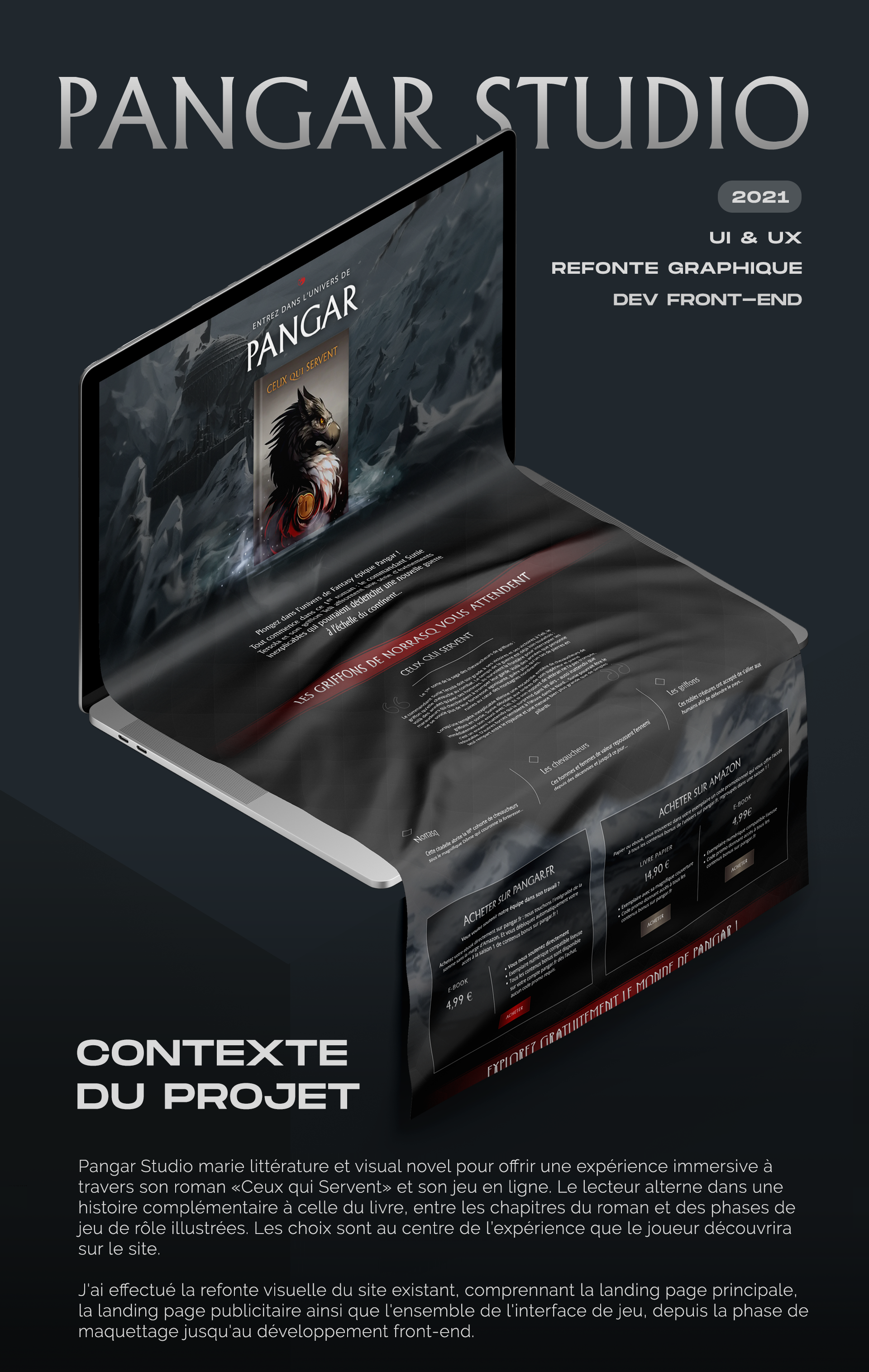 présentation du site Pangar et contexte du projet d'UI-UX, graphsime, developpement